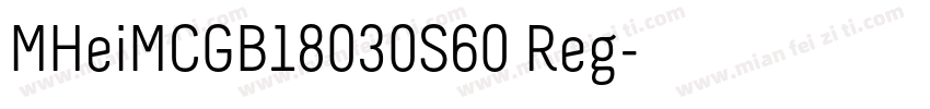 MHeiMCGB18030S60 Reg字体转换